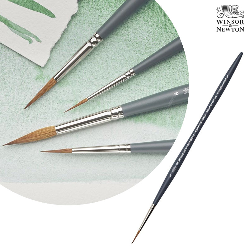 Winsor&Newton �����ش�ư ��ä�� ������ų� �ż�ƽ ���̺� ����Ƽ�� ���� �귯�� Size2