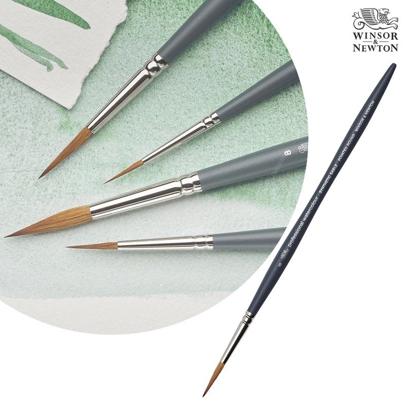 Winsor&Newton �����ش�ư ��ä�� ������ų� �ż�ƽ ���̺� ����Ƽ�� ���� �귯�� Size6