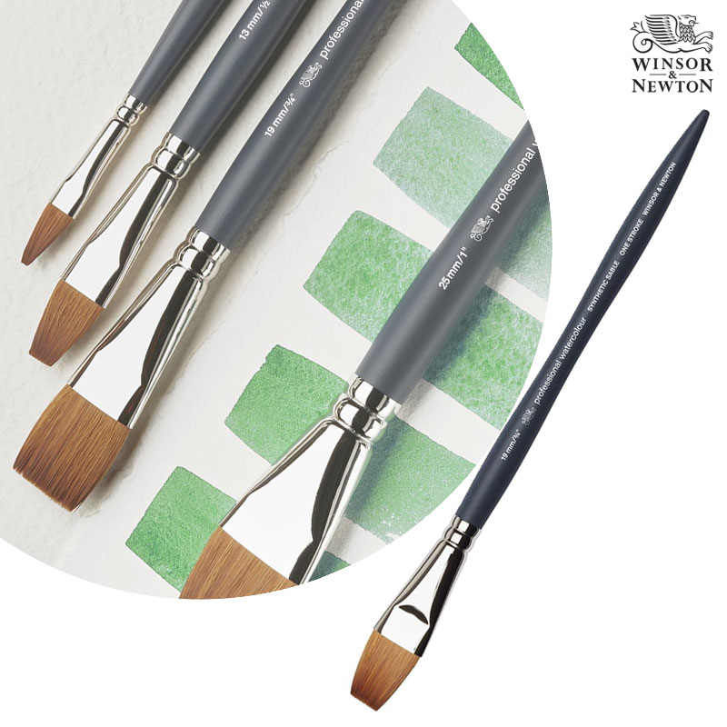 Winsor&Newton �����ش�ư ��ä�� ������ų� �ż�ƽ ���̺� �� ��Ʈ��ũ �귯�� 19mm