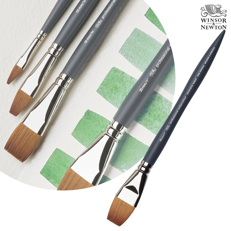 Winsor&Newton �����ش�ư ��ä�� ������ų� �ż�ƽ ���̺� �� ��Ʈ��ũ �귯�� 25mm