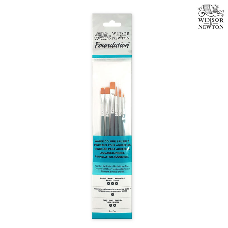 Winsor&Newton �����ش�ư �Ŀ�̼� ���ڵ� ��äȭ�귯�� �ʼ� 6����Ʈ